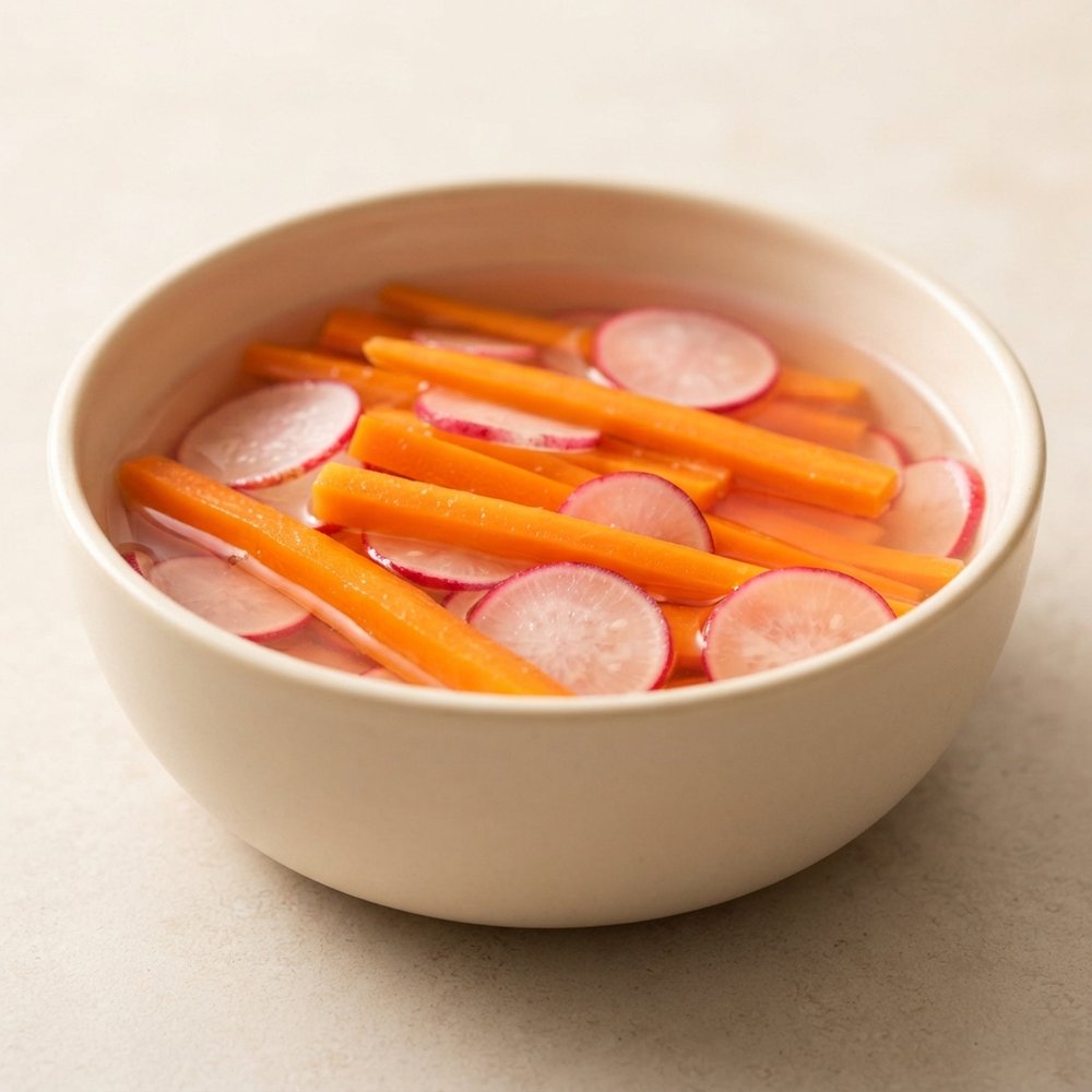 Speedy Pickled Carrots and Radishes