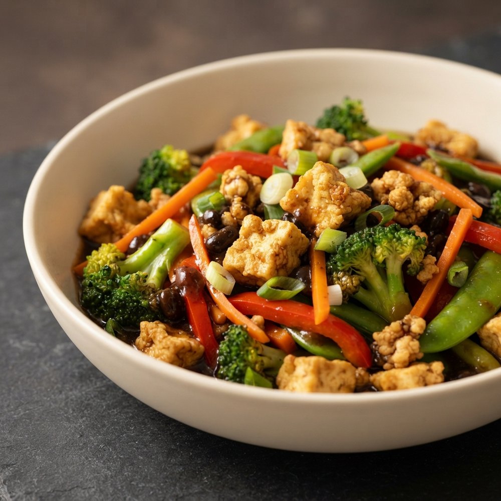 Speedy Tofu Black Bean Stir-Fry