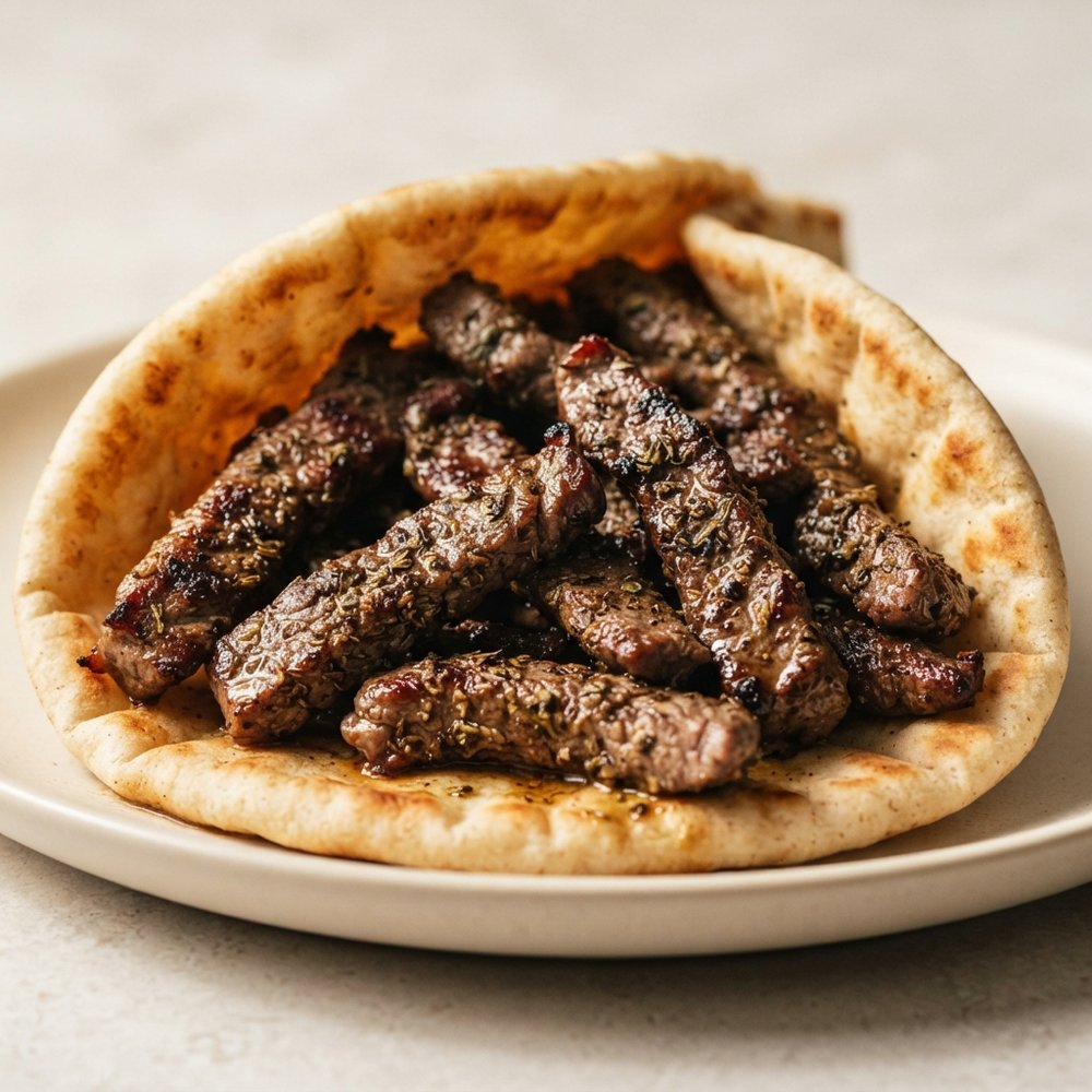 Greek-Style Venison Gyro Pitas