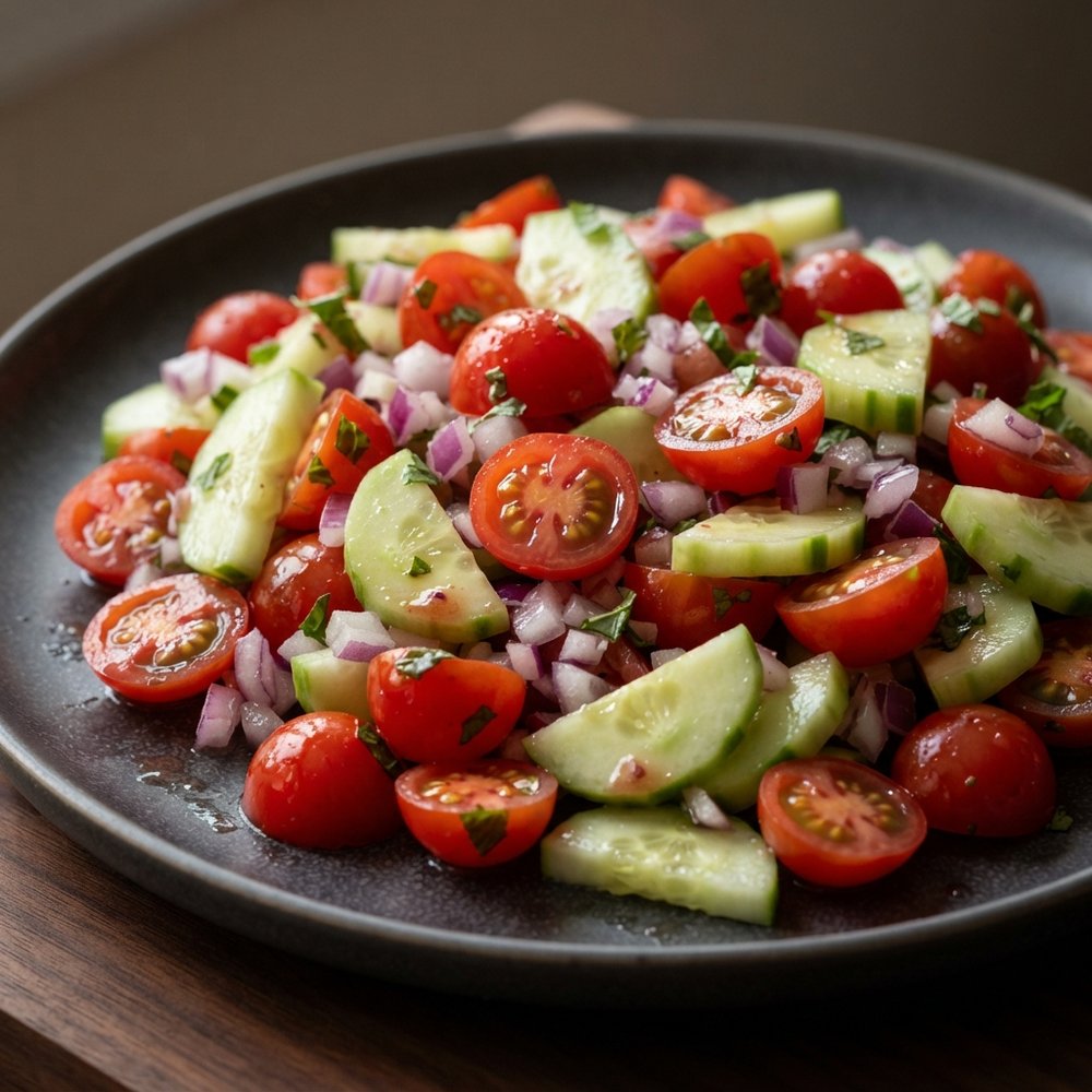 Tomato Cucumber Salad with Mint