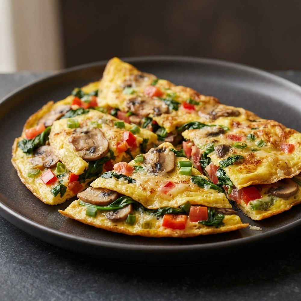 Mushroom and Spinach Egg-White Omelet