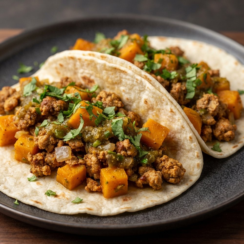 Turkey and Yam Spicy Tacos