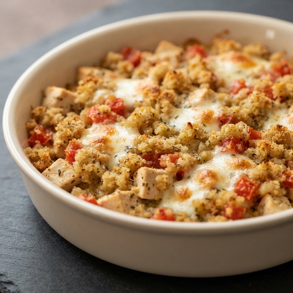 Weeknight Bruschetta Chicken Casserole