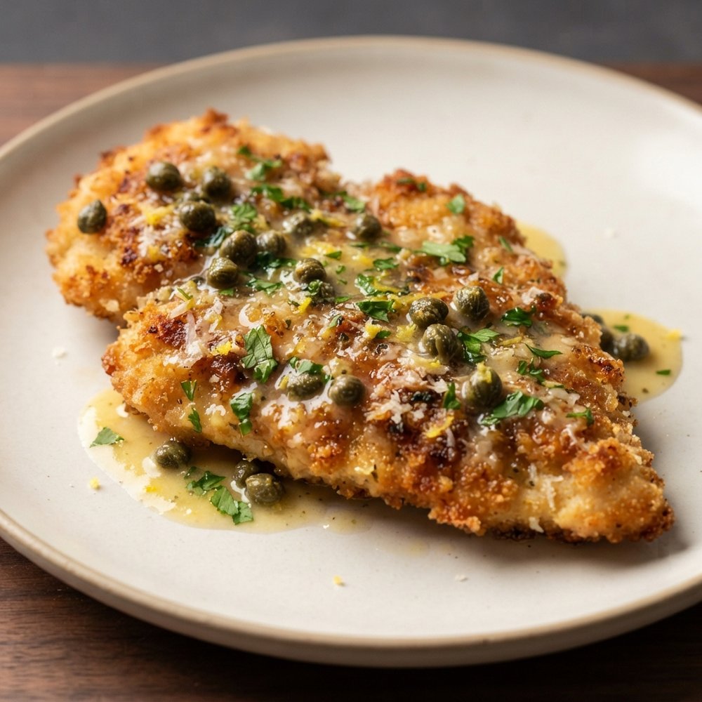 Air-Fried Chicken Piccata with Bright Lemon-Caper Pan Sauce