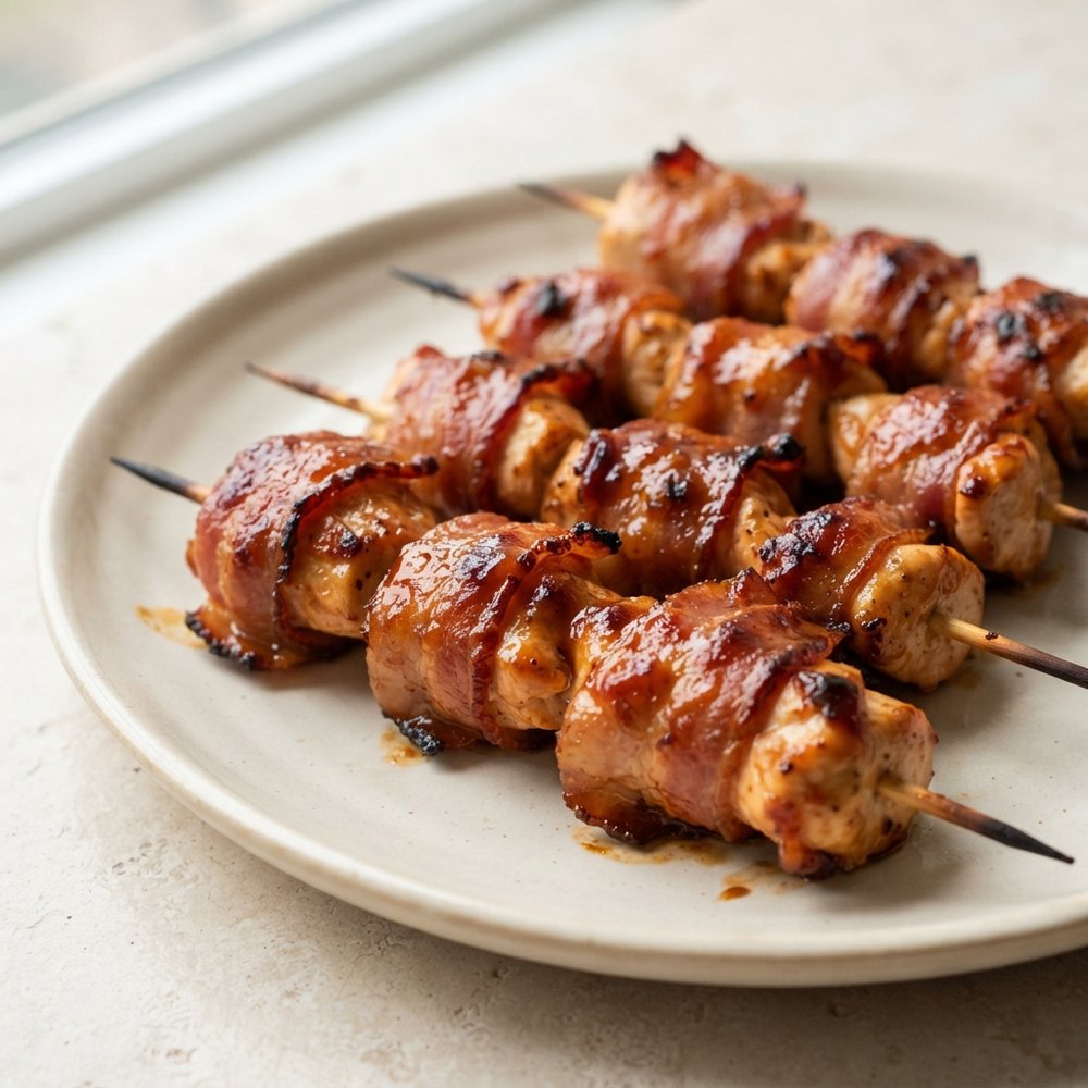 BBQ Bacon Chicken Skewers