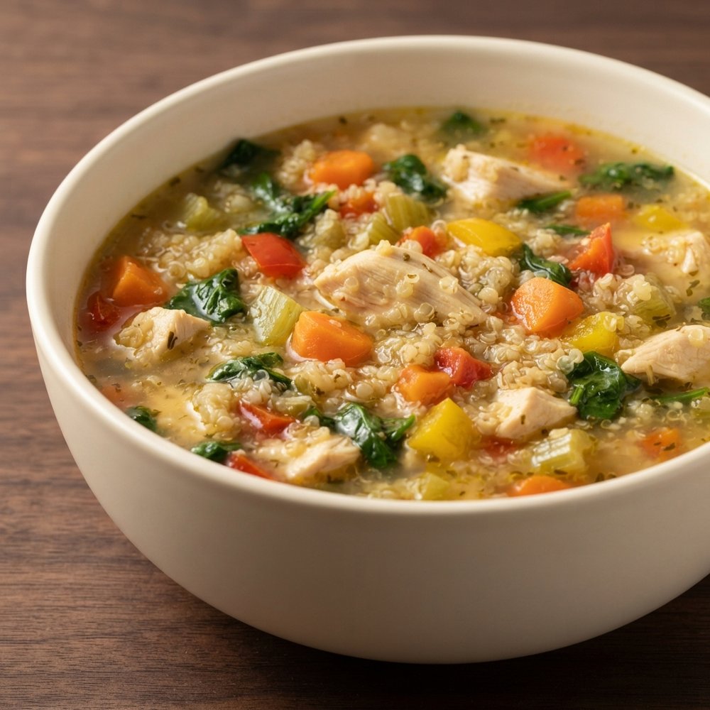 Hearty Chicken and Quinoa Vegetable Soup