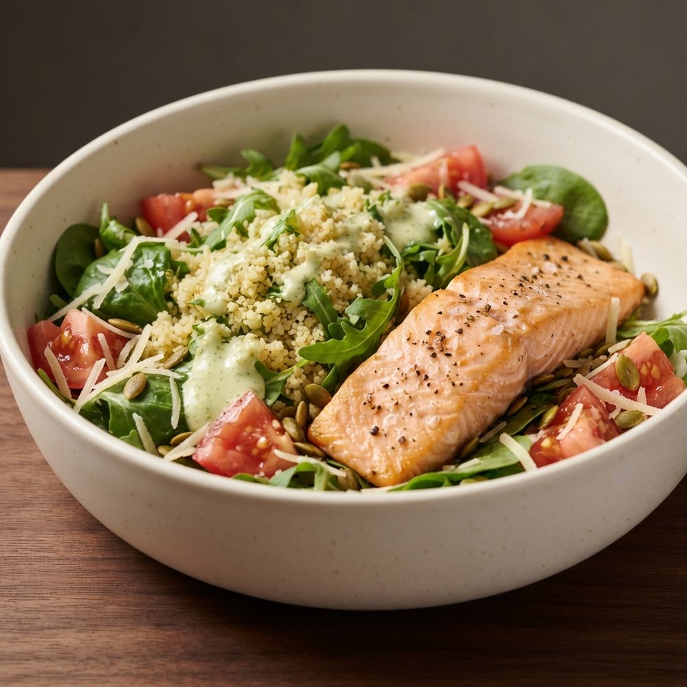 Couscous Salad with Salmon