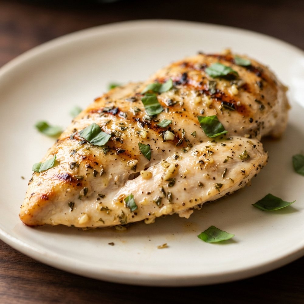 Grilled Chicken with Lemon and Fresh Basil