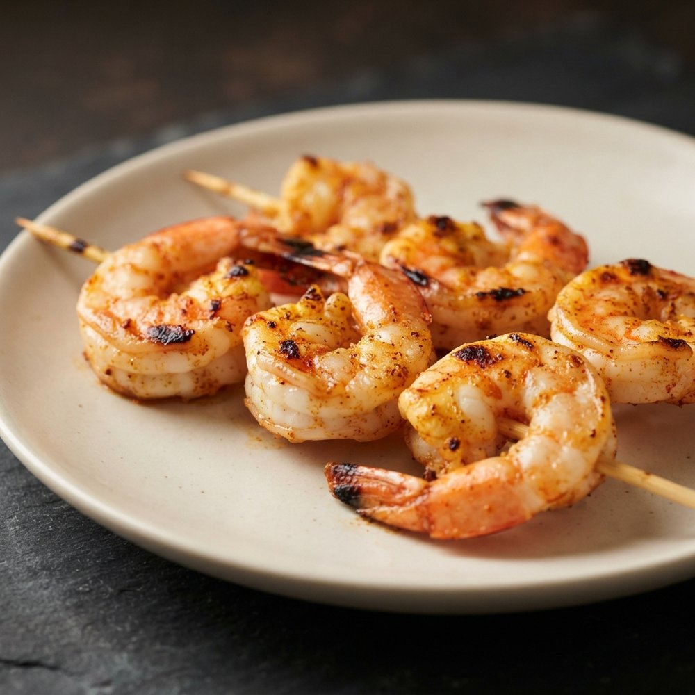 Quick Charred Lemon Shrimp