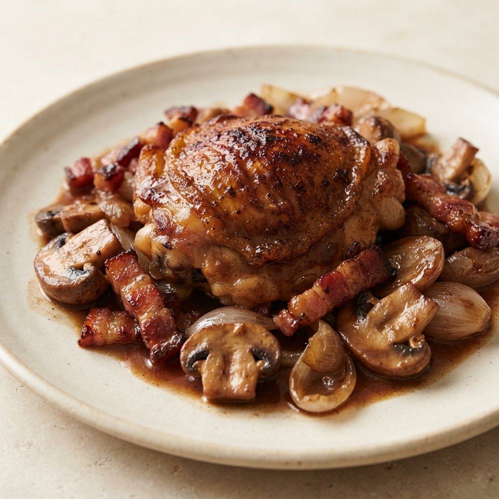 Chef John's Red Wine Braised Chicken (Coq au Vin)