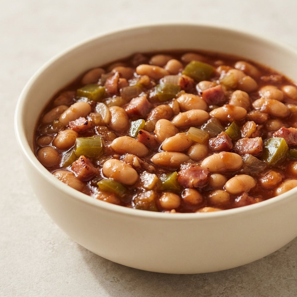 Slow Cooker Baked Beans Using Canned Beans