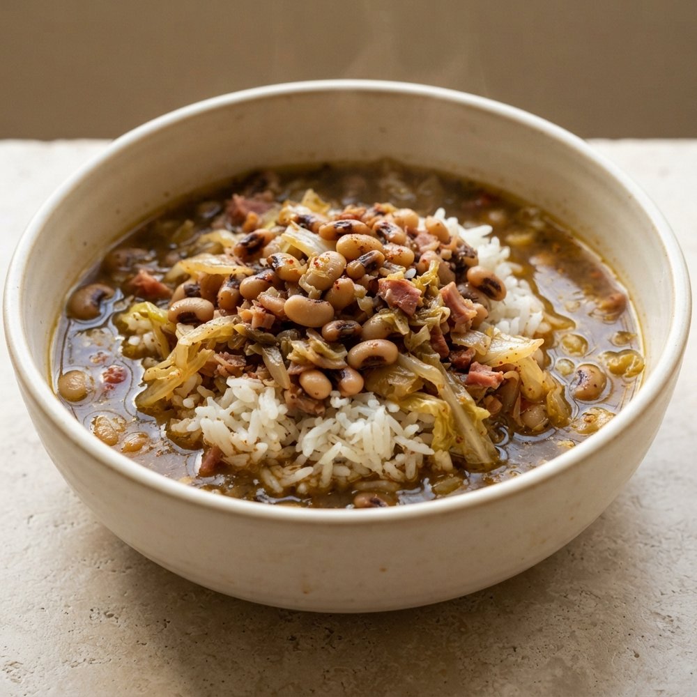 New Year’s Black-Eyed Pea and Cabbage Stew