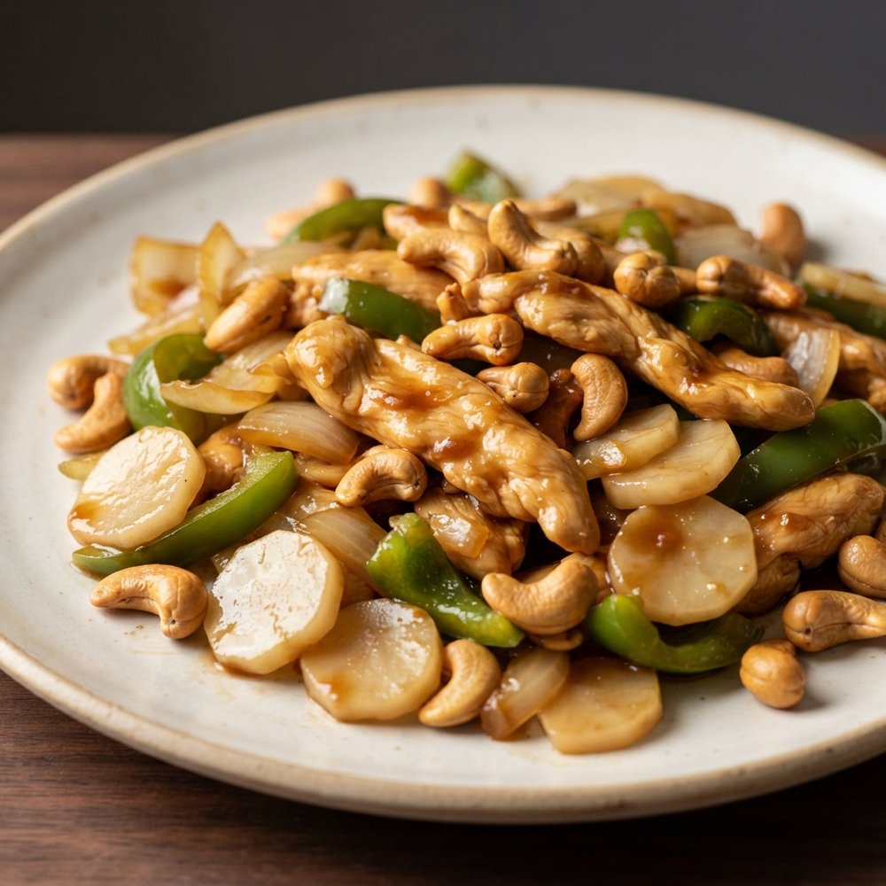 Chicken Cashew Stir-Fry with Water Chestnuts