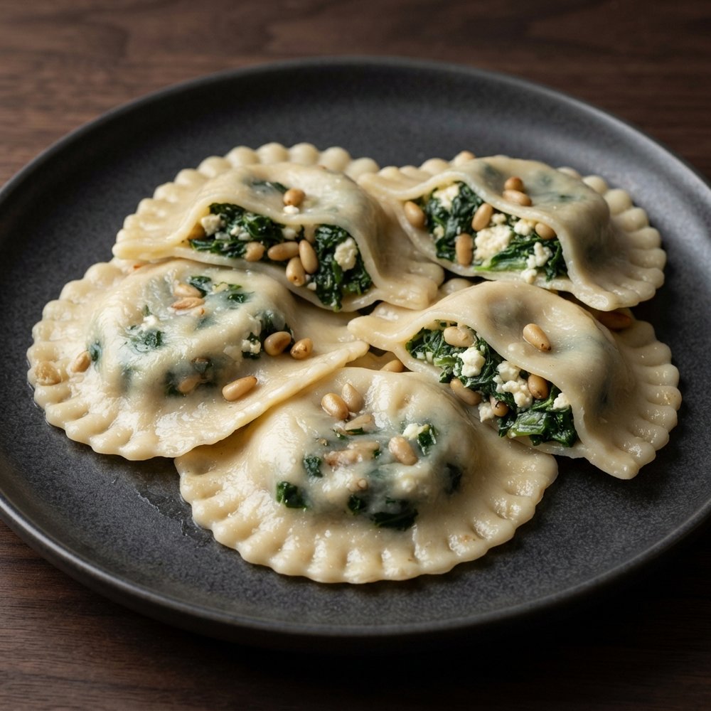 Feta, Spinach & Pine Nut Filling for Ravioli