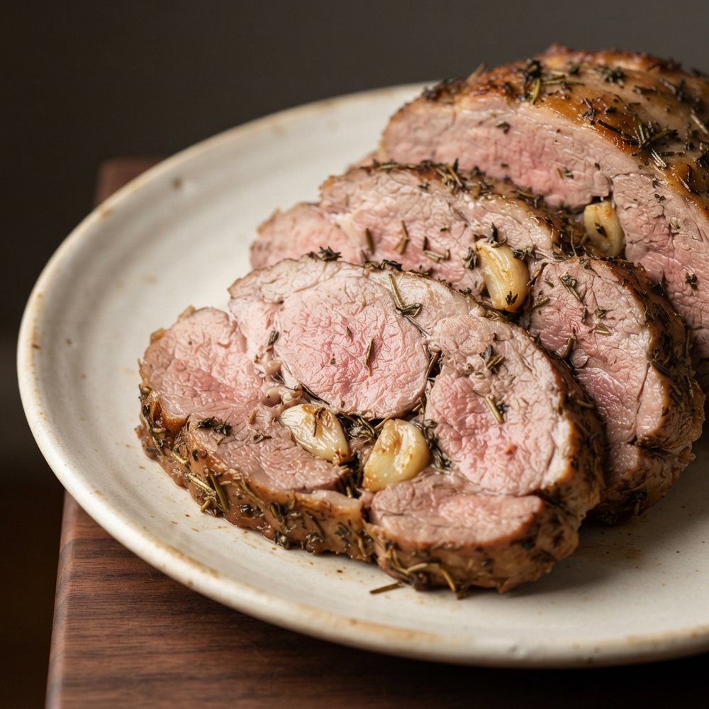 Garlic-Rosemary Roasted Boneless Leg of Lamb