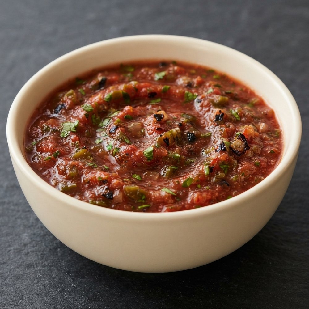 Smoky Fire-Roasted Poblano Salsa