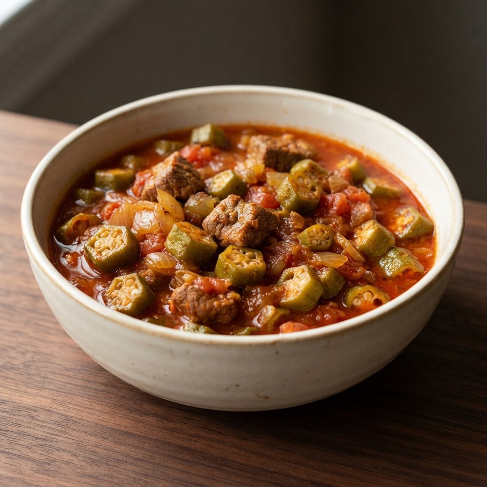 Bamieh: Middle Eastern Okra and Lamb Stew