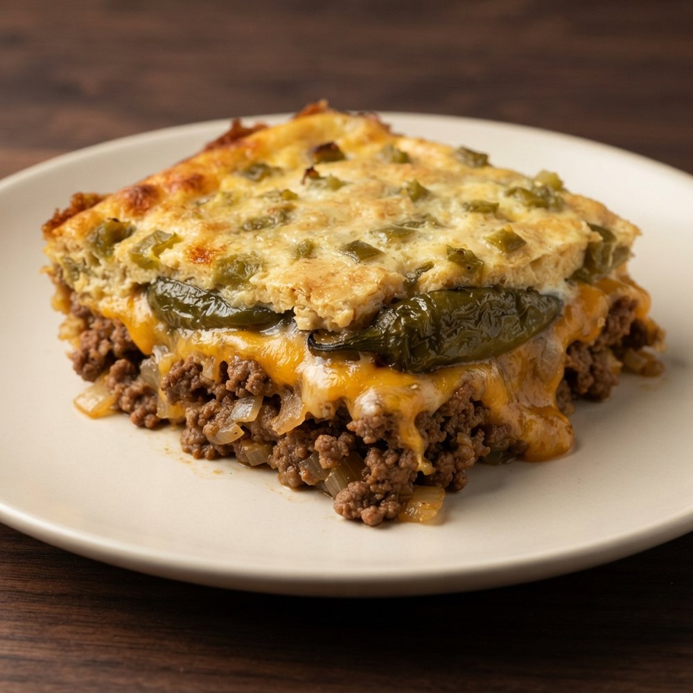 Baked Chile Relleno Beef Casserole