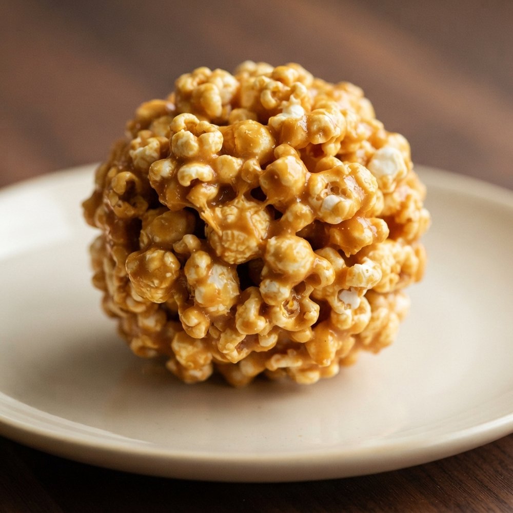 Chewy Peanut Butter Popcorn Treat Balls