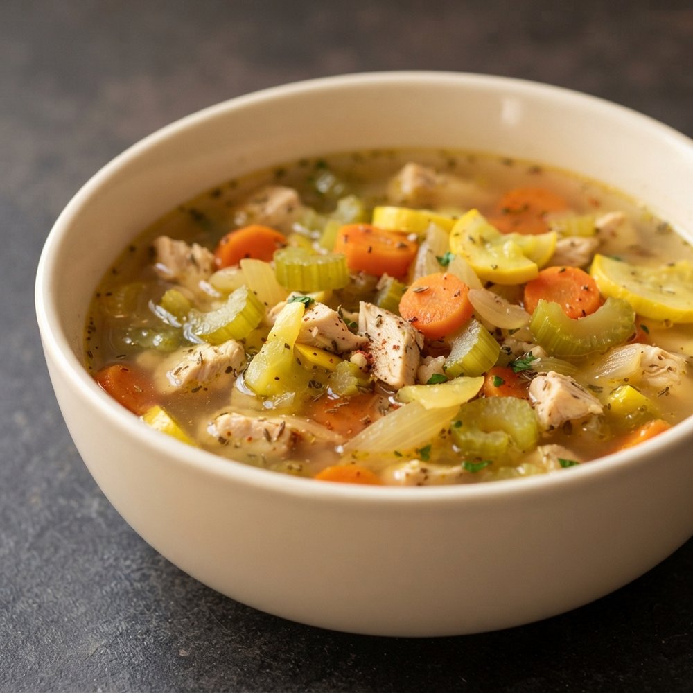 Keto Chicken and Veggie Soup