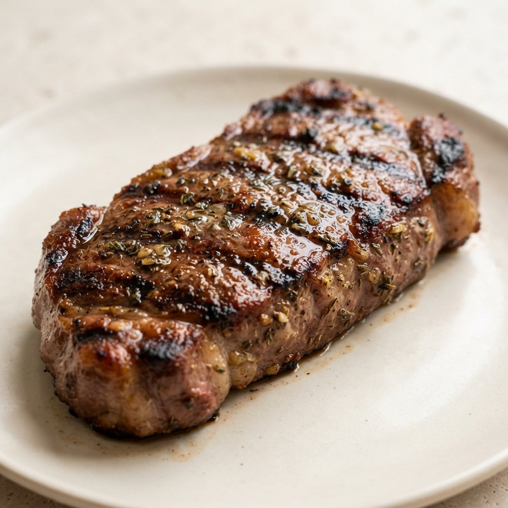 Grilled New York Strip Steaks