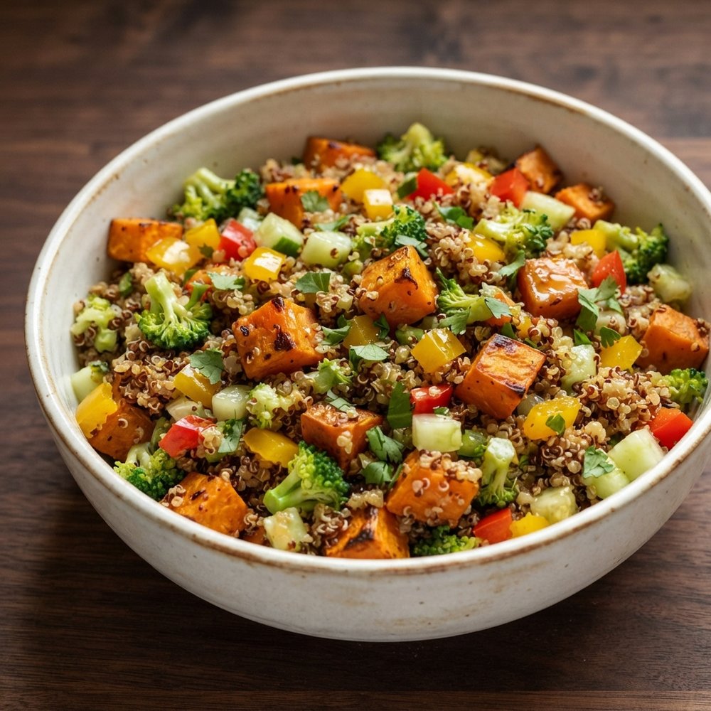 Roasted Sweet Potato Quinoa Salad