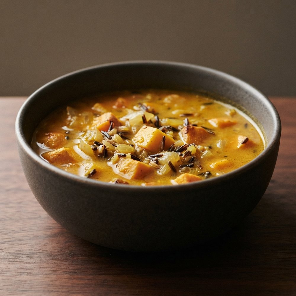 Curried Yam and Wild Rice Soup