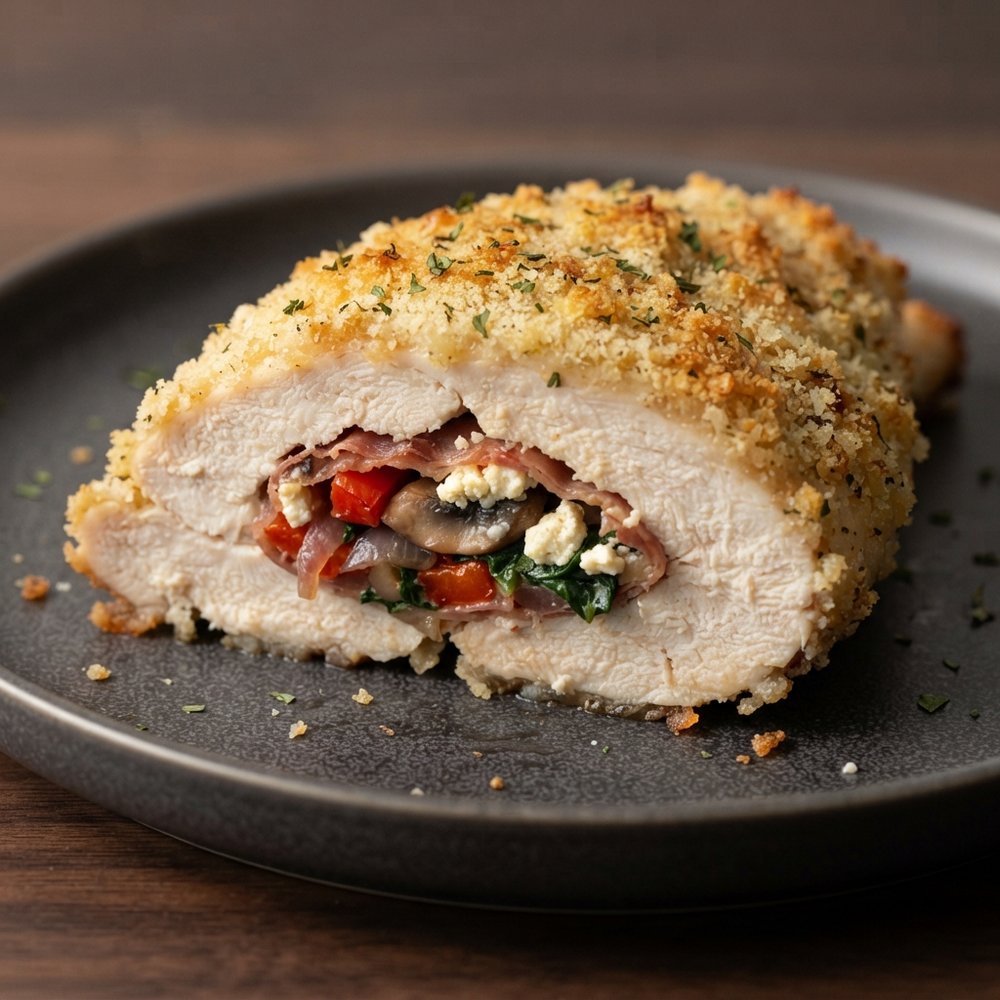 Air-Fried Prosciutto-Stuffed Chicken Breasts