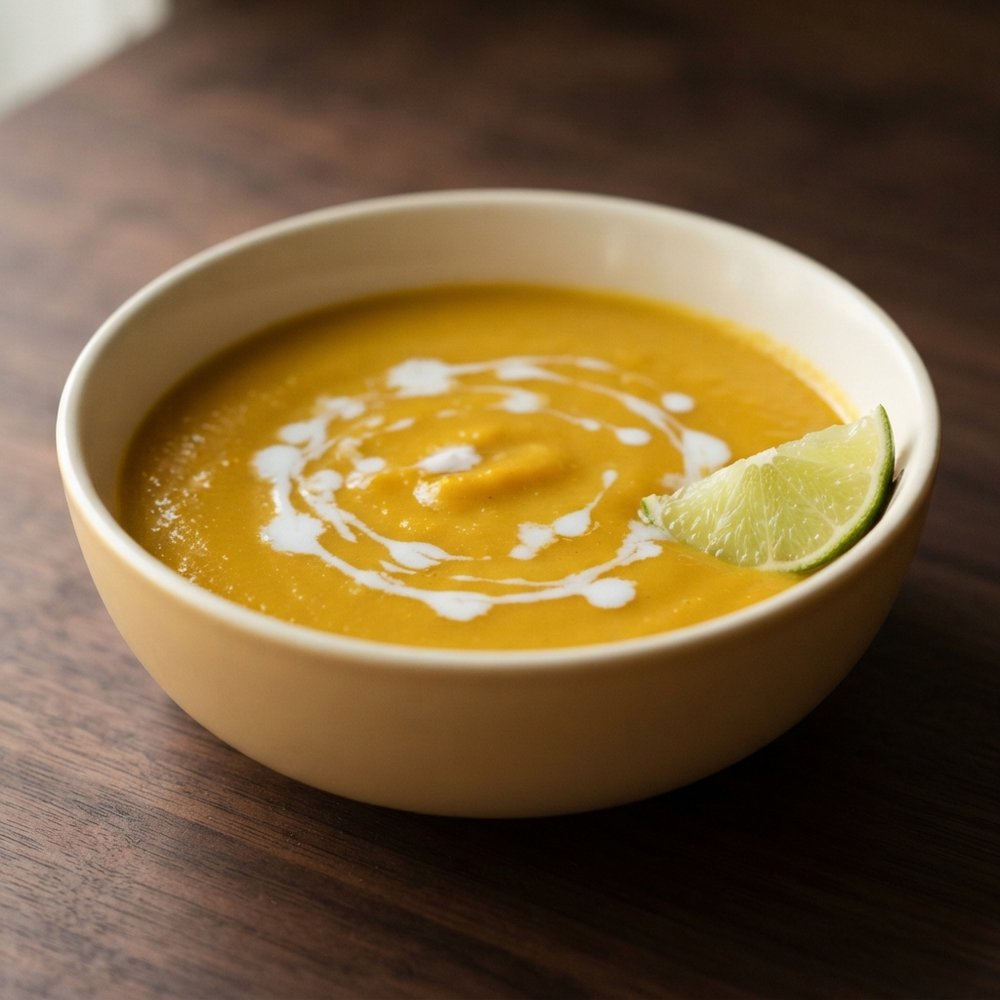Roasted Pumpkin, Sweet Potato & Coconut Cream Soup