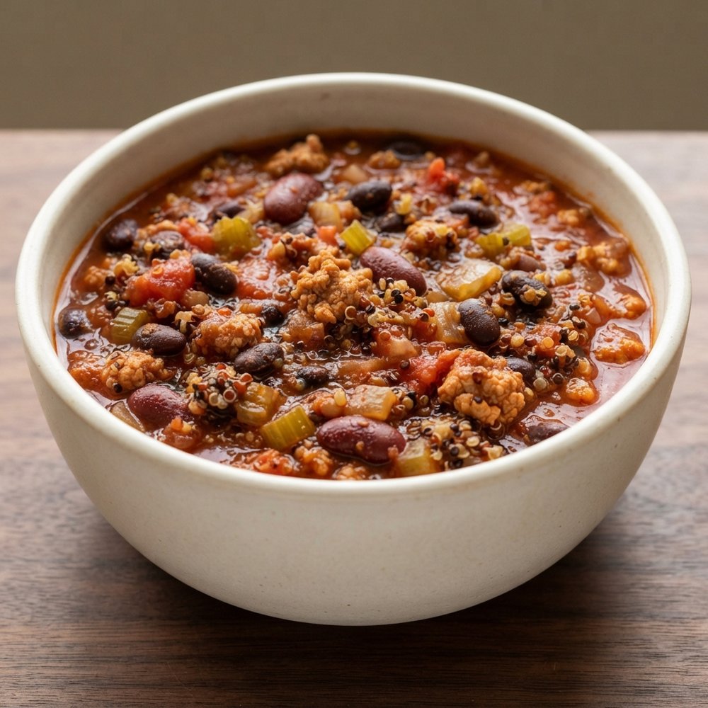 Ground Turkey Chili with Quinoa and Two Beans