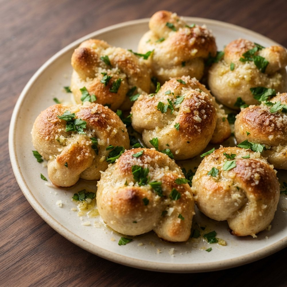 Ultra-Garlicky Parmesan Knots