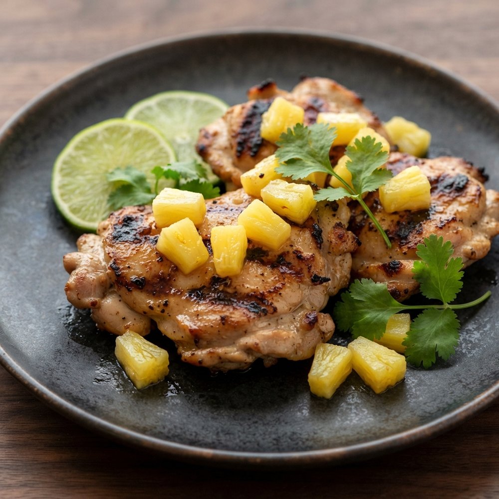 Grilled Pineapple Lime Chicken Thighs