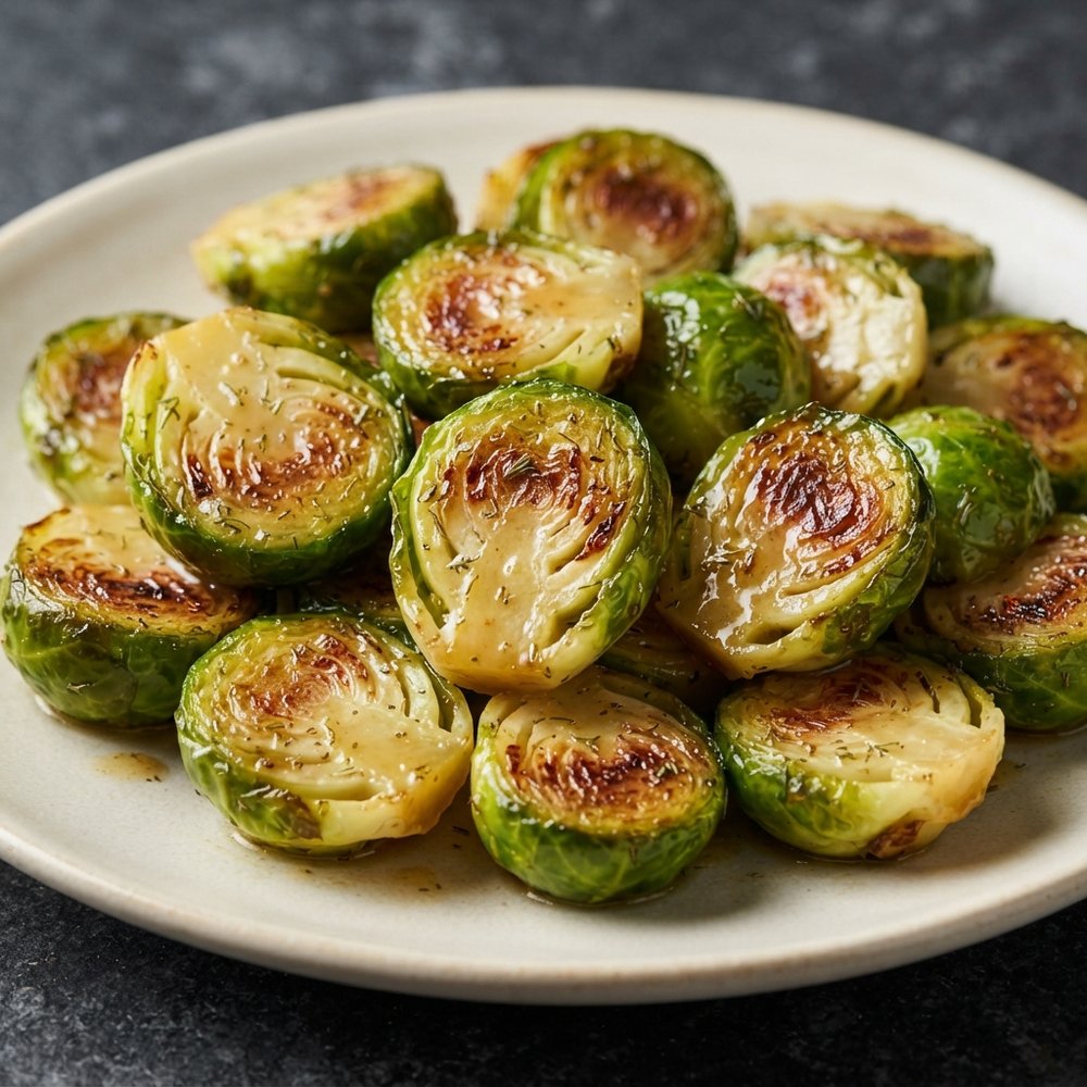Honey-Dijon Glazed Brussels Sprouts