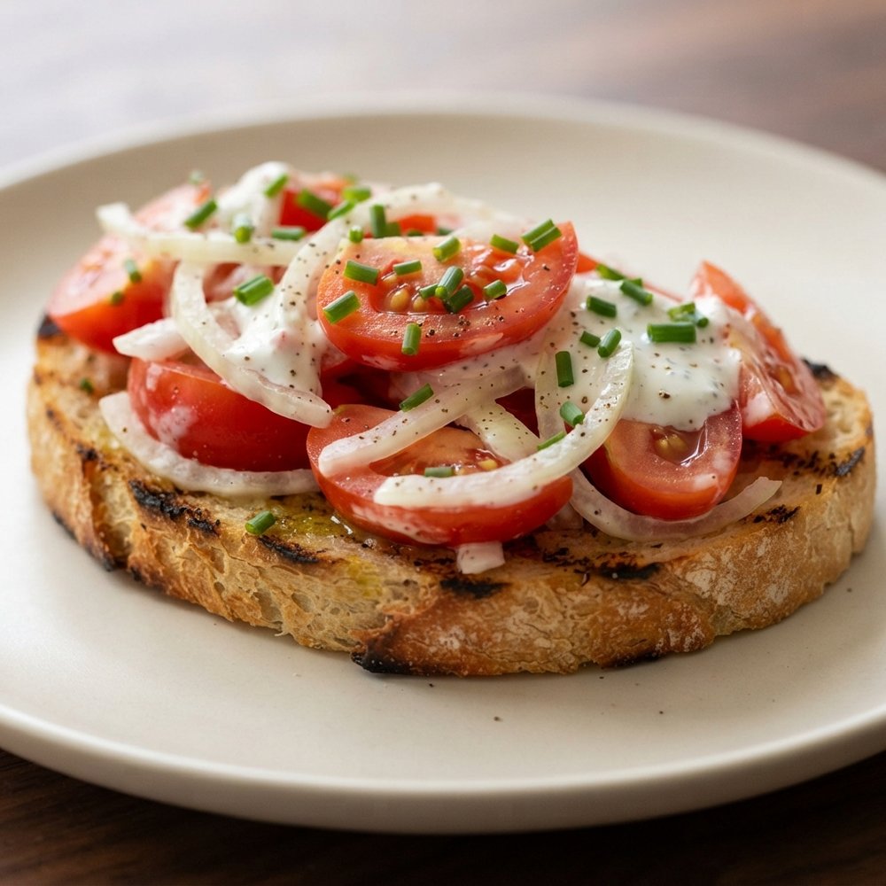 Russian Tomato Salad Bruschetta