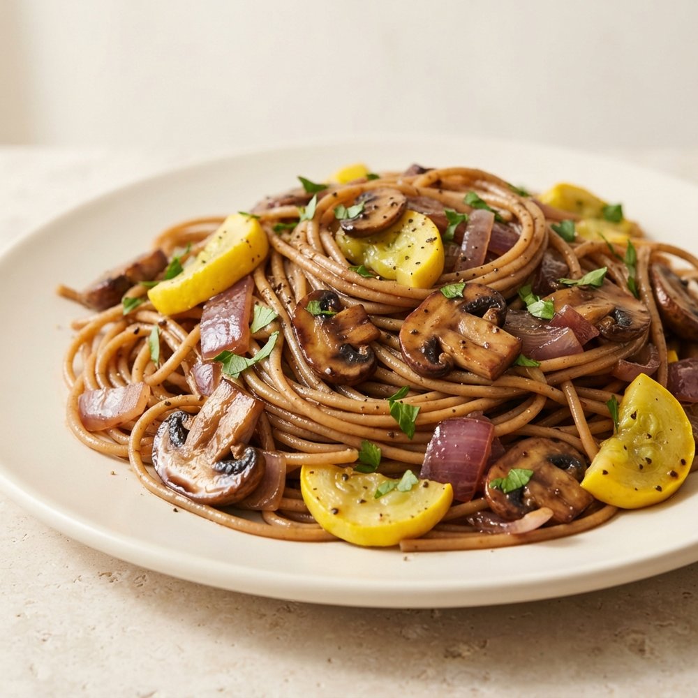 Pasta Primavera with Balsamic Dressing