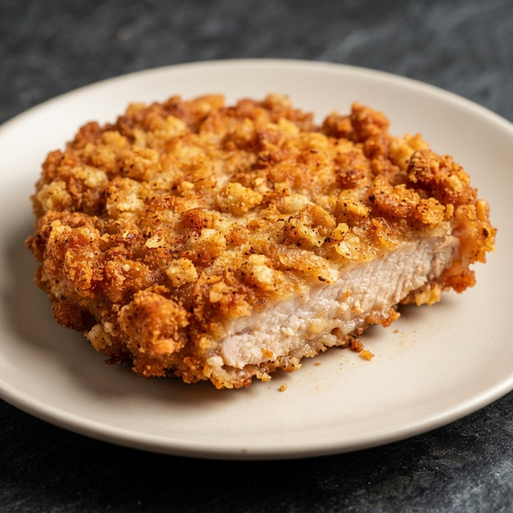 Crispy Air-Fried Breaded Pork Chops