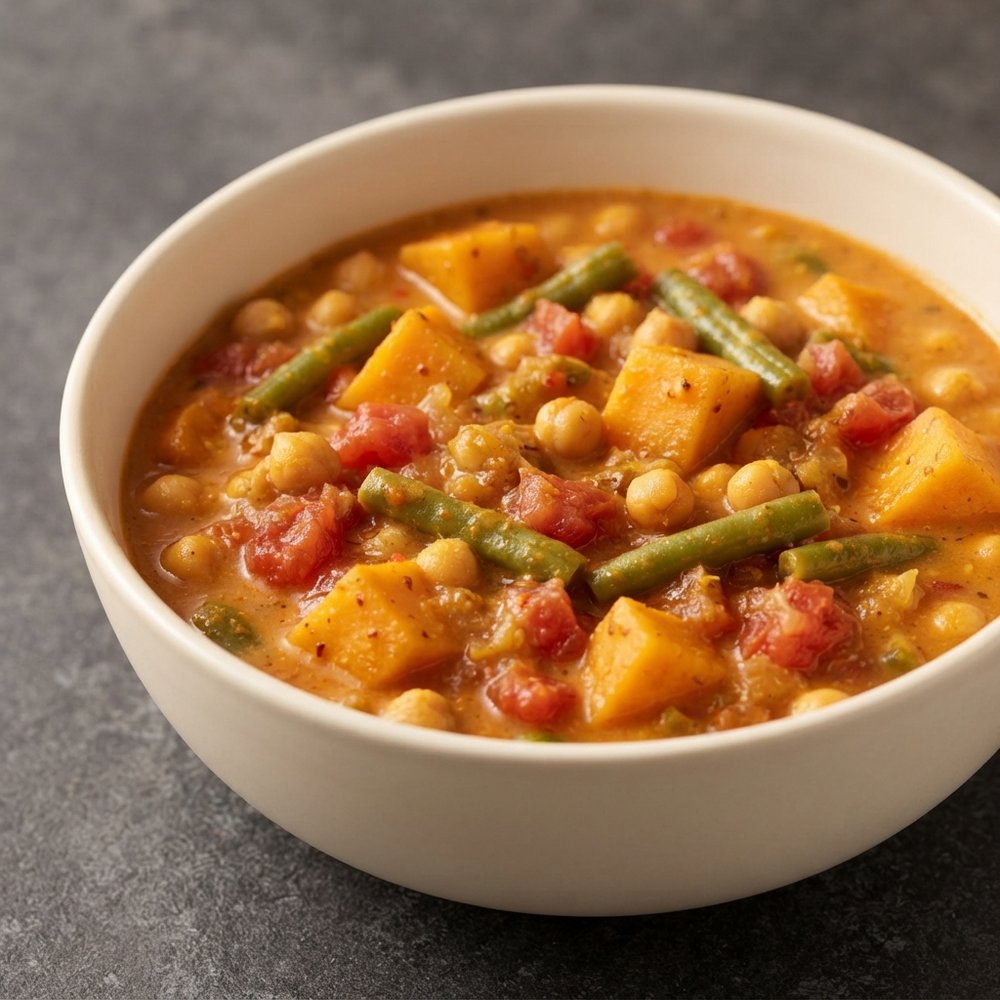 West African-Style Sweet Potato Chickpea Stew