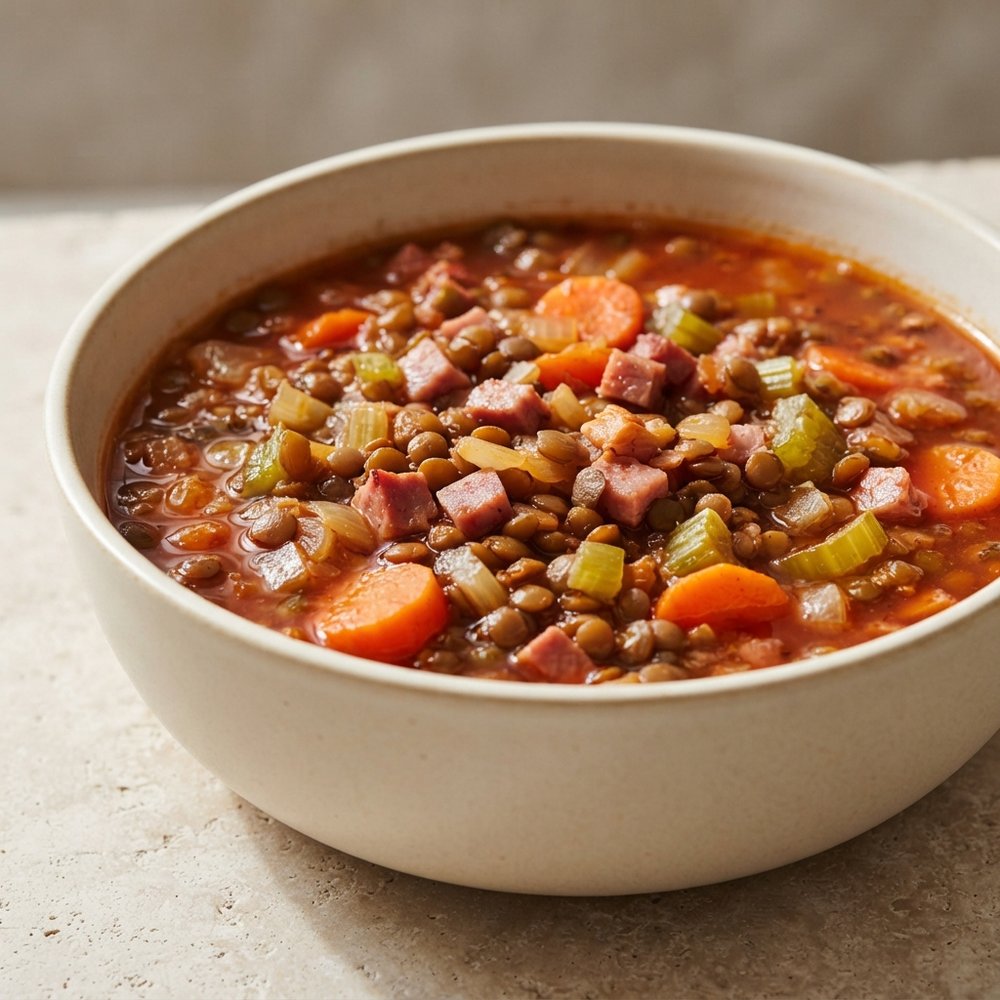 Instant Pot Lentil and Ham Soup