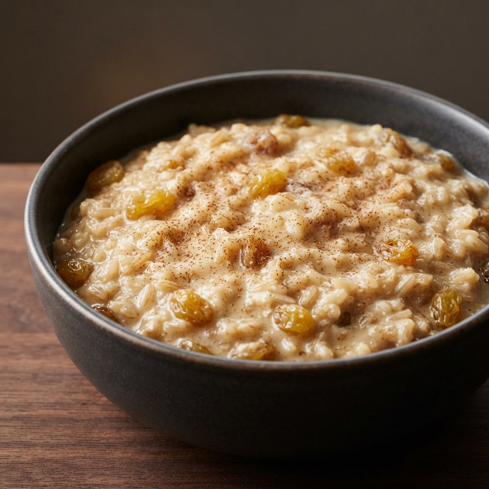 Creamy Brown Rice and Raisin Pudding