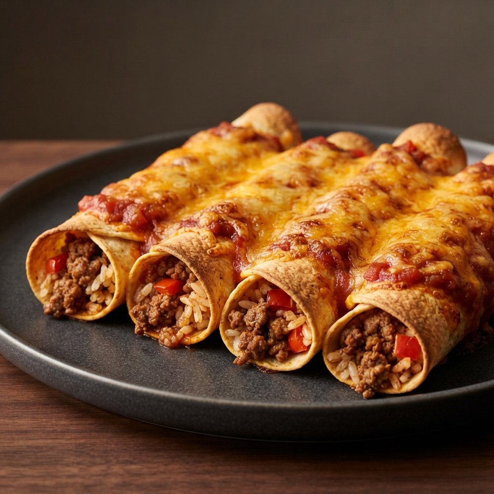 Oven-Crisped Beef Taquitos