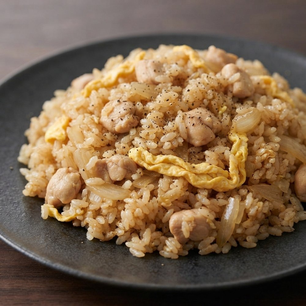 Stir-Fried Rice with Chicken and Egg
