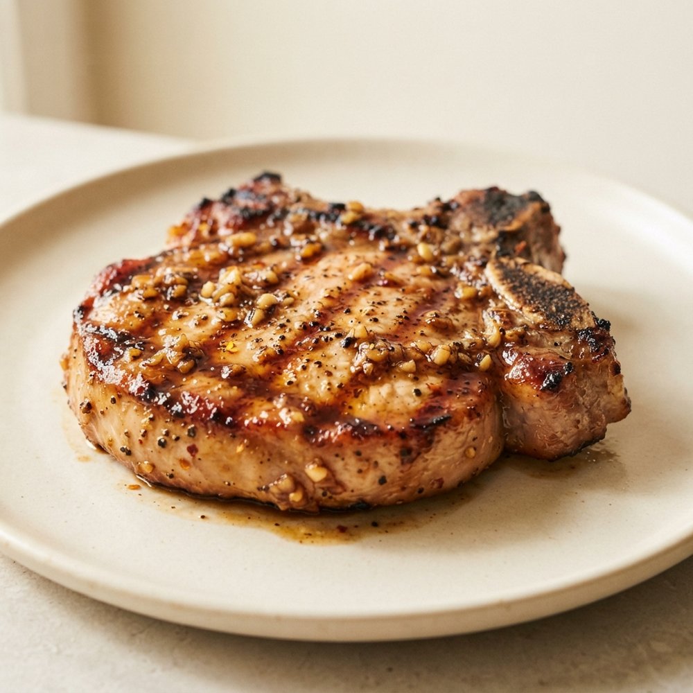 Fast Grilled Pork Chops with Soy-Garlic Kick