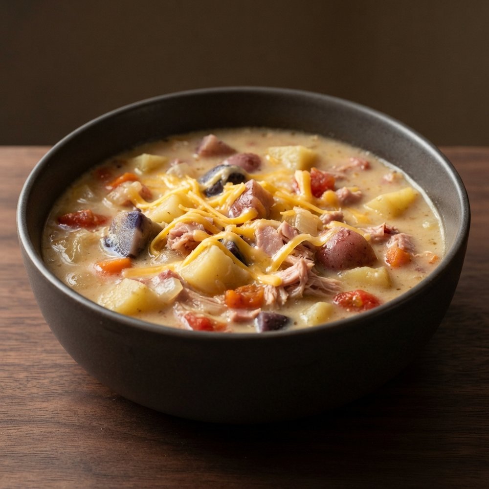 Slow Cooker Ham and Potato Soup