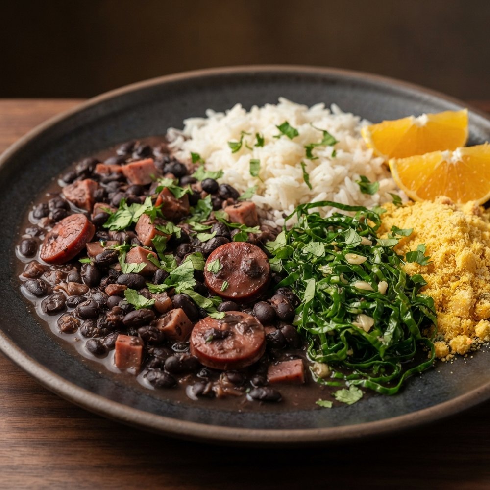 Northeastern Brazil Feijoada (Black Bean and Smoked Meat Stew)