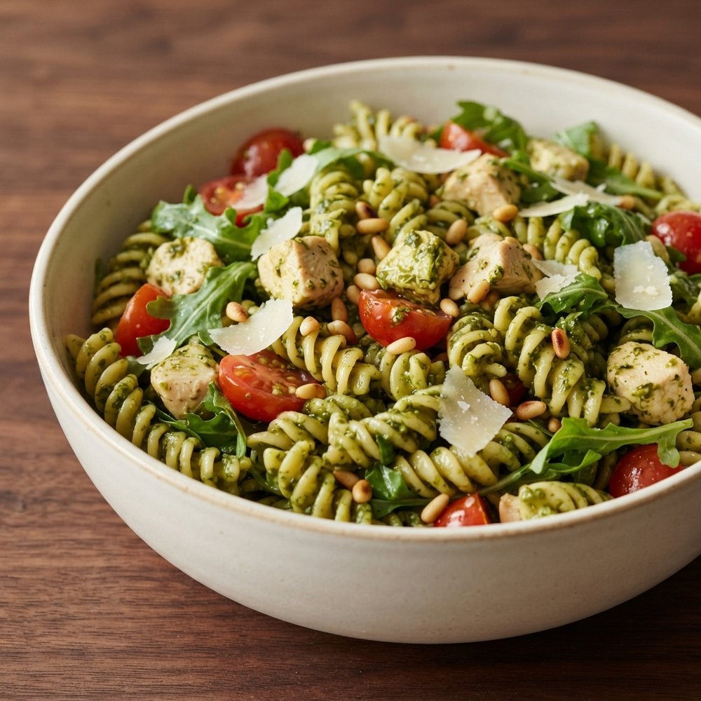 Chicken Pesto Rotini Salad