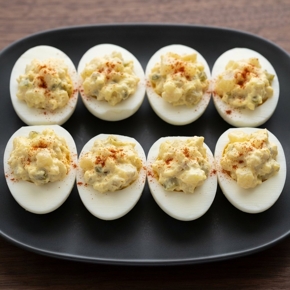 Deviled Eggs with Creamy Potato Salad Filling