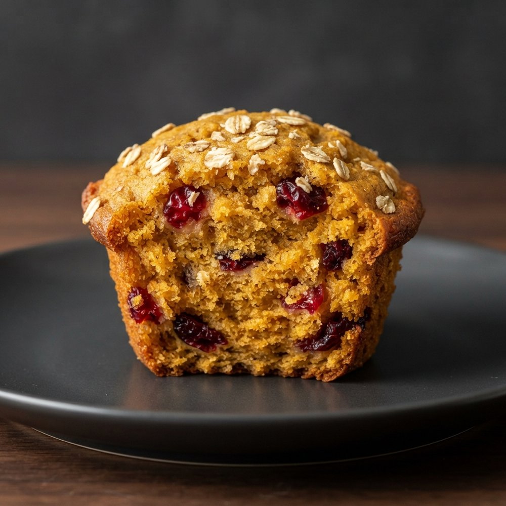 Healthy Pumpkin Cranberry Muffins