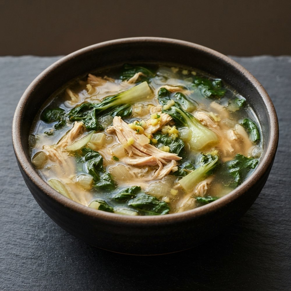 Ginger Chicken and Bok Choy Broth