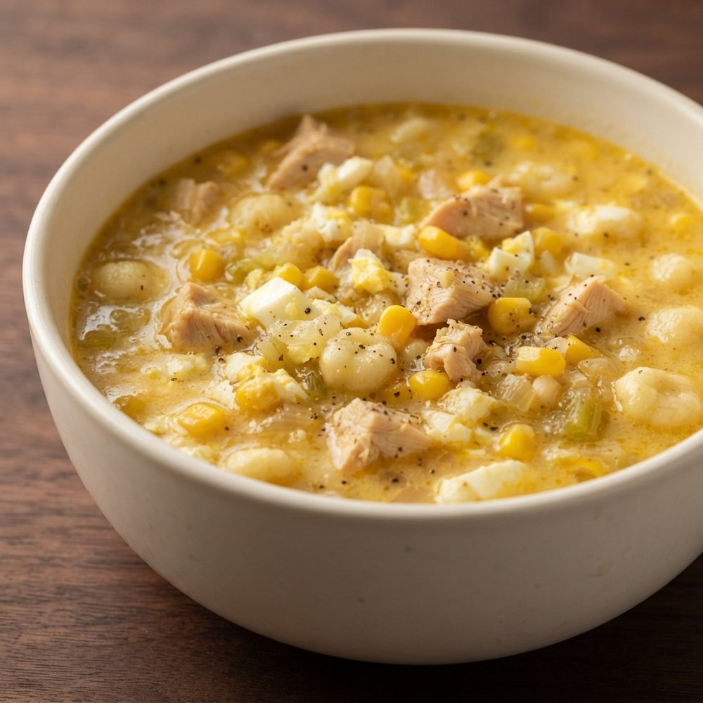 Classic Pennsylvania Dutch Chicken and Corn Soup