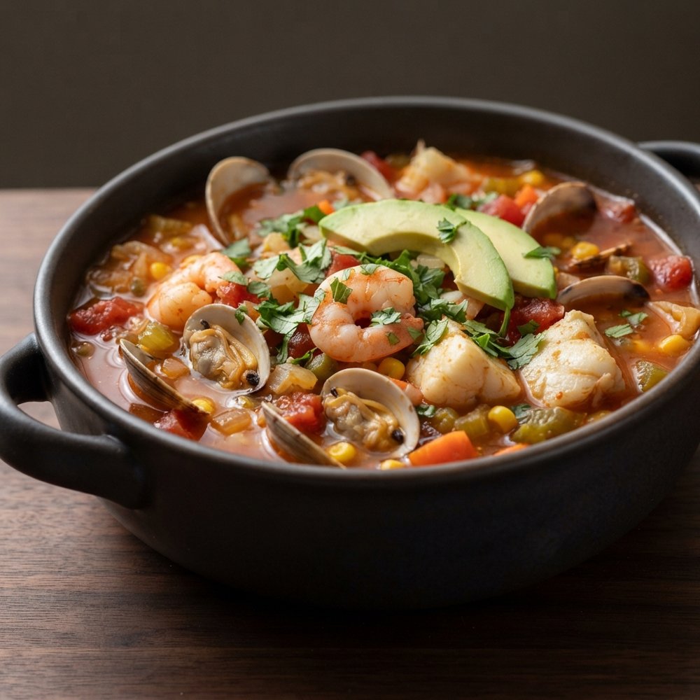 Tex-Mex Sopa de Mariscos (Hearty Seafood Soup)